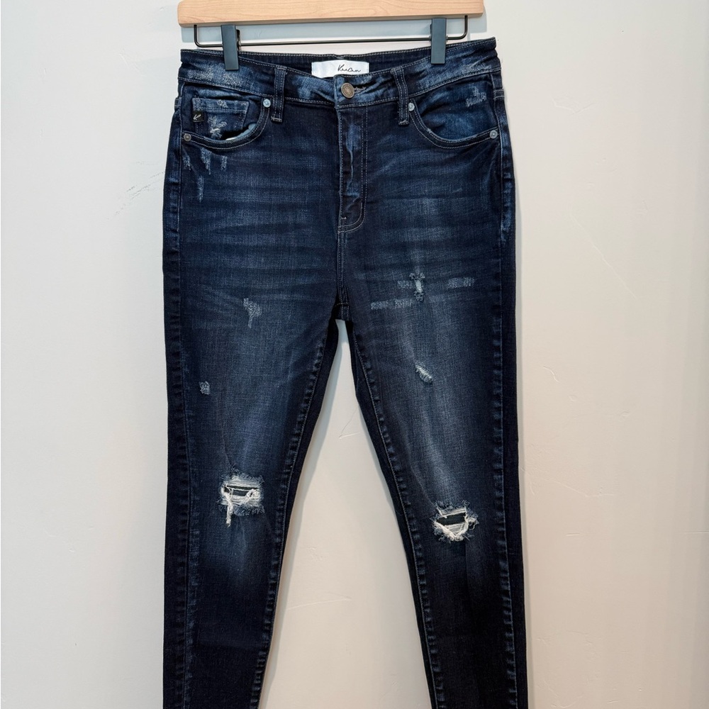 KanCan Midnight Blue Ripped Skinny Jeans